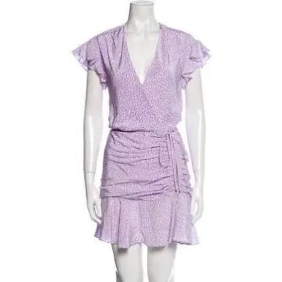 open lace back dress Mackey Seersucker Halter Midi Dress in Light Purple main image 0